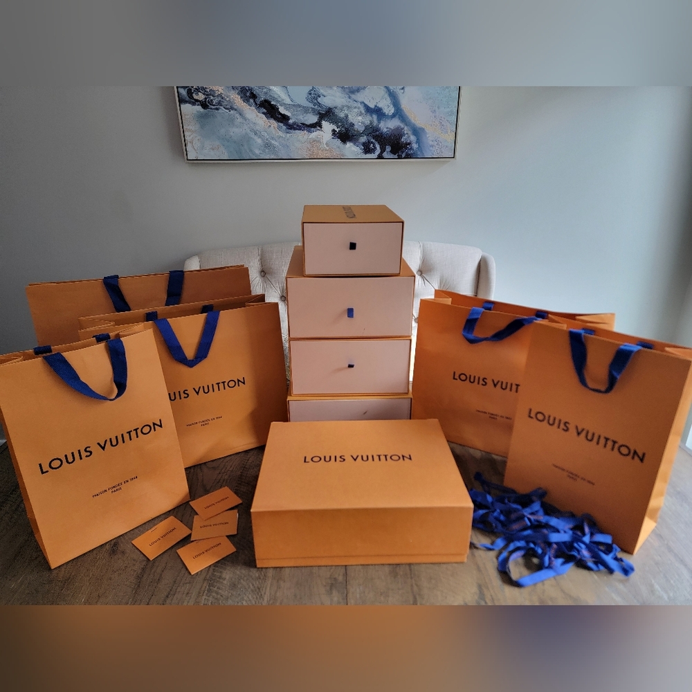 Louis Vuitton Orange and Blue Packaging Collection